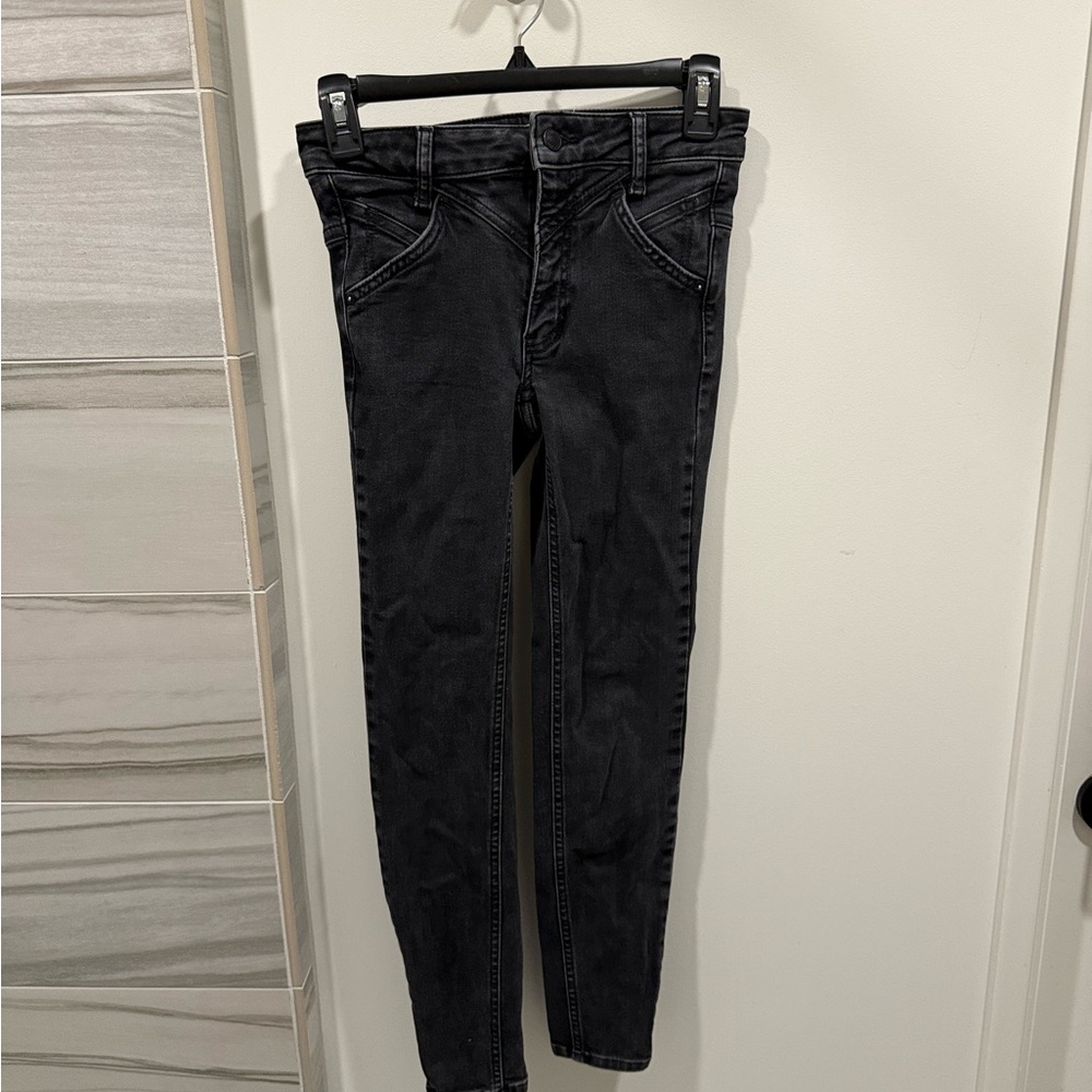 We The Free (Free People) Charcoal Denim Jeans, Size 24
